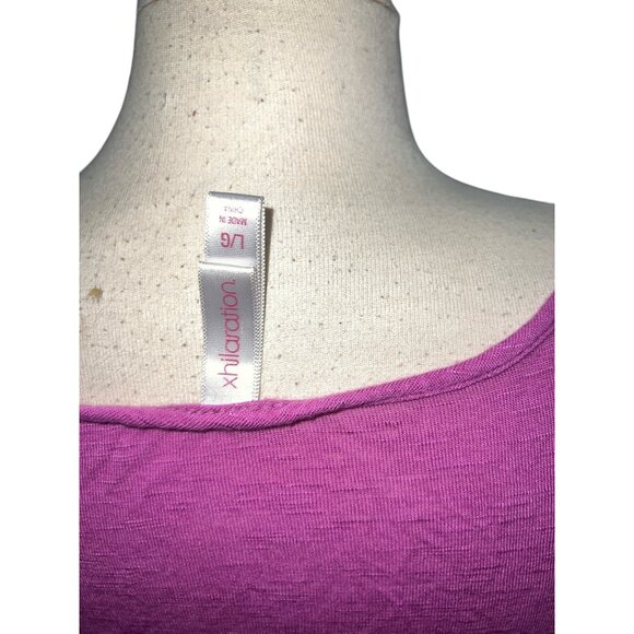 Xhilaration Womens Sleeveless Pink Ruffled Scoop Neck Tank Top Sz Large Purple - Picture 5 of 11